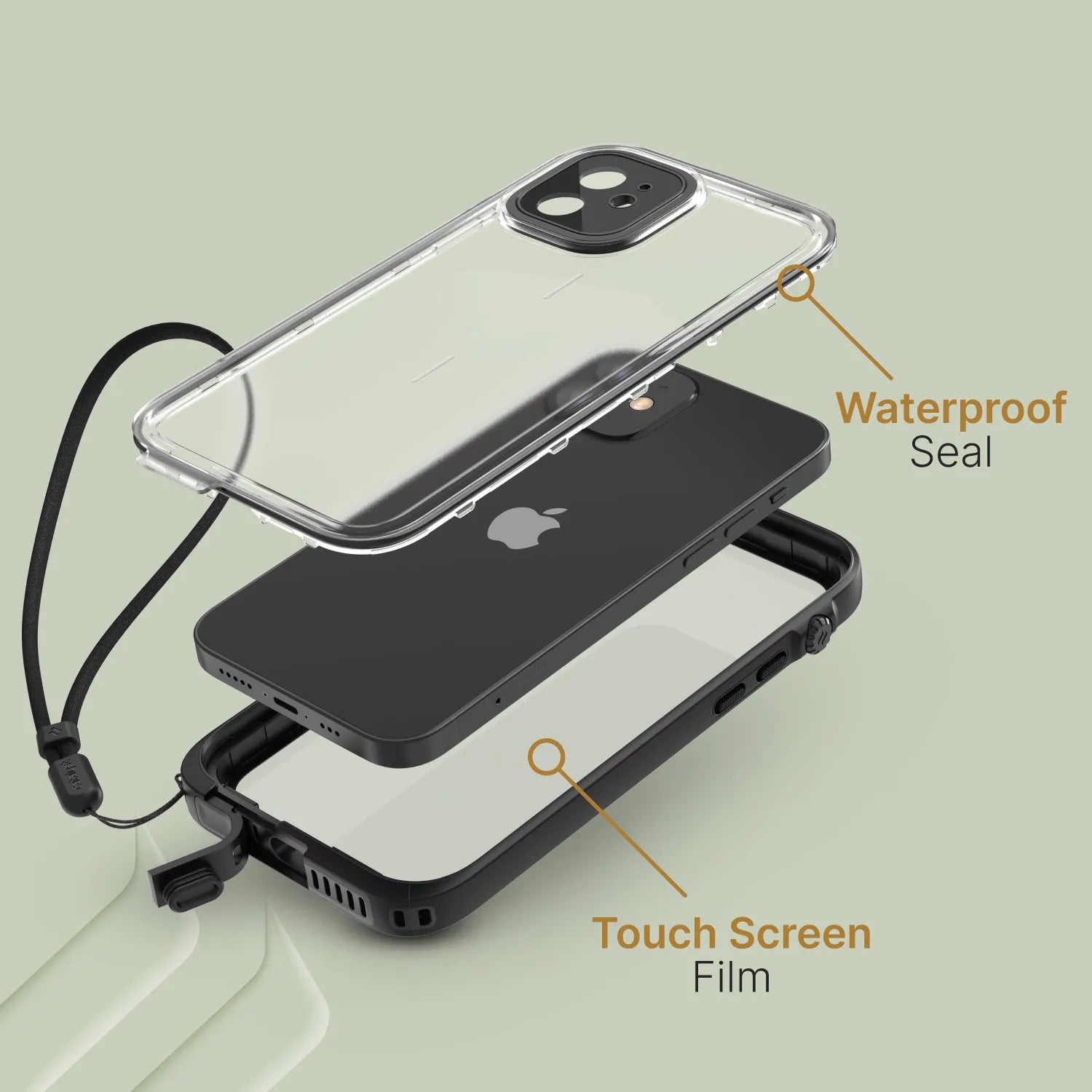 iPhone 12 Waterproof Case - Shockproof & Dustproof Full Protection for Swimming, Beach & Outdoor Activities
