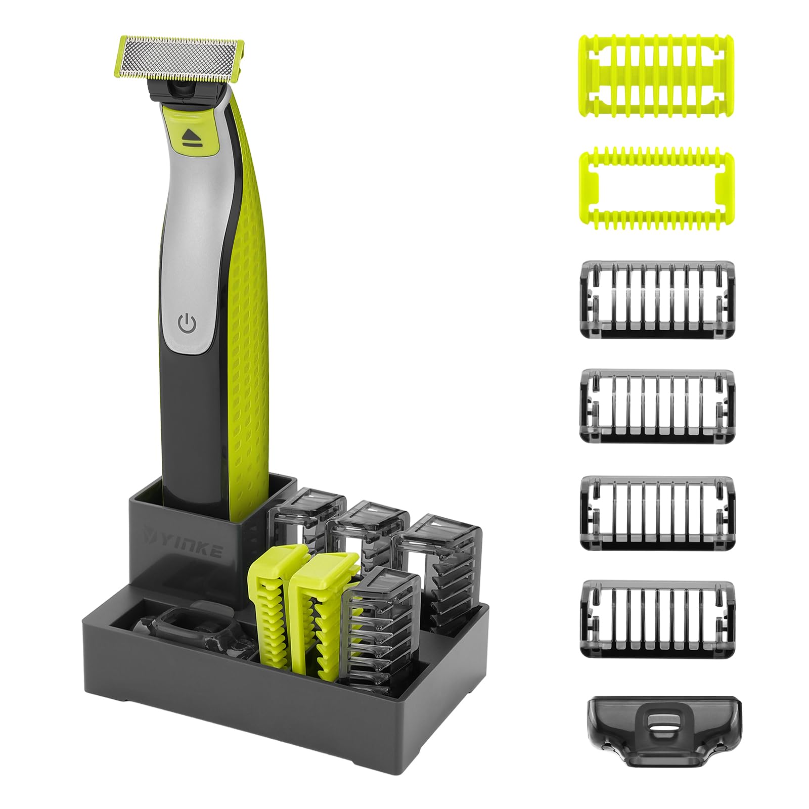 Professional Trimming Attachments Stand - Oblade QP2520 QP2530 QP2620 QP2630 & Oblade Pro for Precision Grooming | Includes Stubble Combs for Skin & Body (1/2/3/5mm) | No Razor Needed | Perfect for Beard Trimming, Body Grooming & Personal Care
