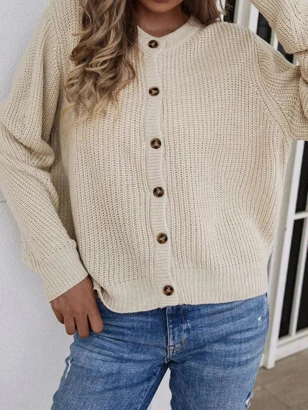 Women's Buttoned Knit Cardigan Sweater - Cozy & Stylish for Fall & Winter Outfits | Perfect for Office, Casual Wear & Layering