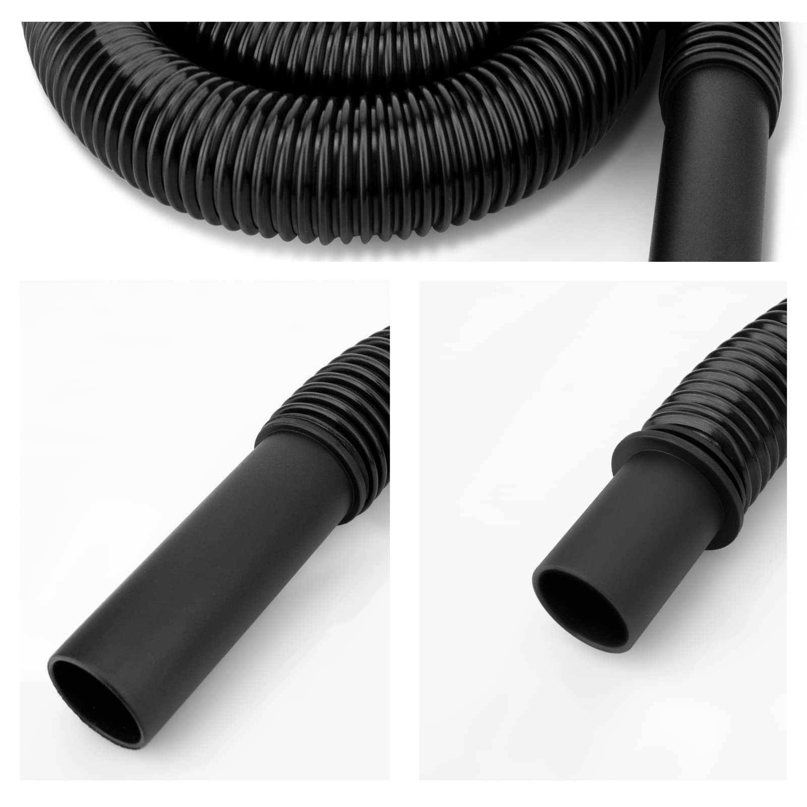 Stanley 20-1300 4-Foot Wet/Dry Vacuum Hose - Heavy Duty Black Replacement Hose for Shop Vacs, Car Cleaning & Home Improvement Projects