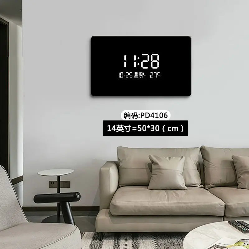 Modern Digital LED Wall Clock - Large Display with Adjustable Brightness - Perfect for Home, Office, Bedroom & Kitchen