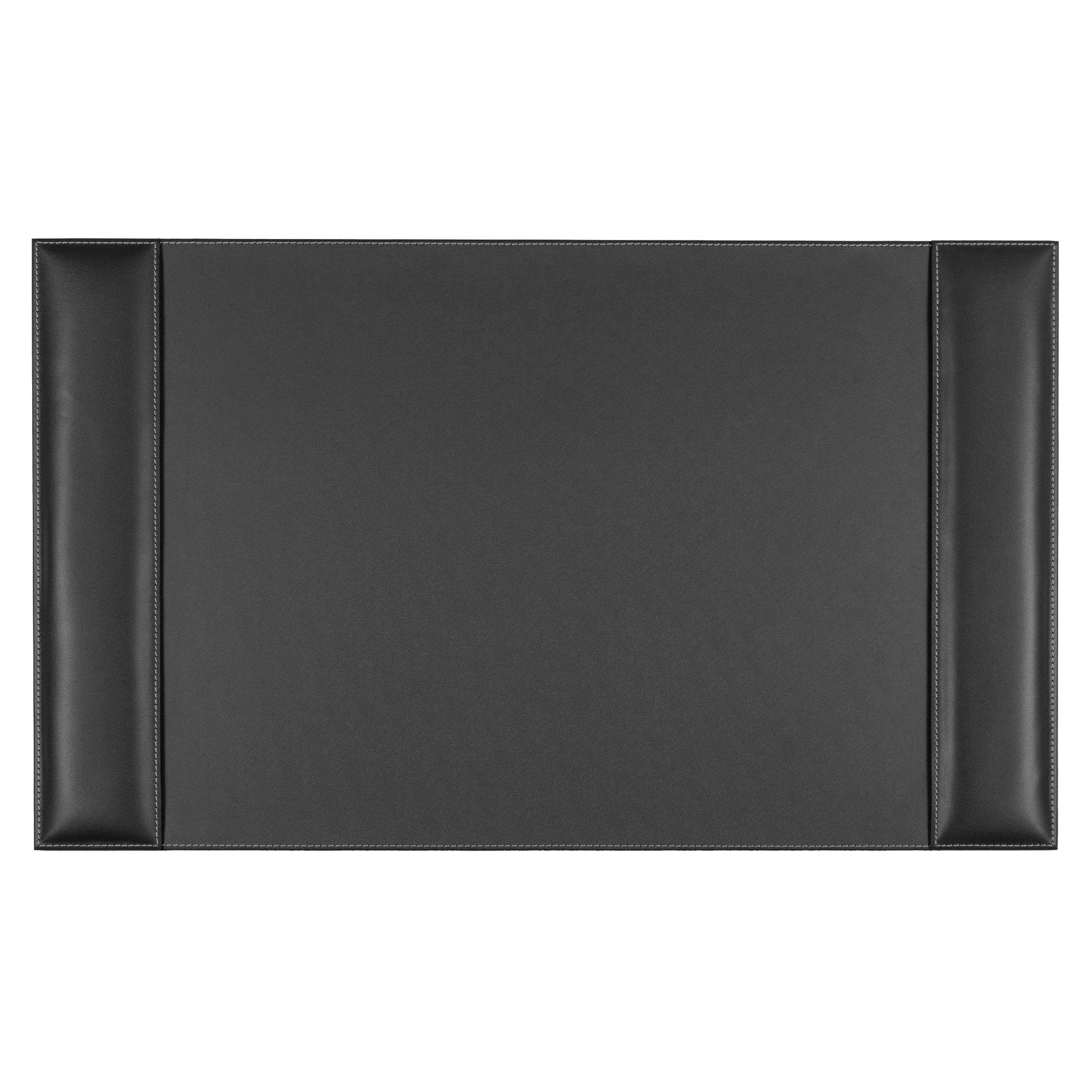 Dacasso Leather Desk Calendar Pad - 34 x 20 Inches - Rustic Black - Premium Office Organizer for Home & Business Use