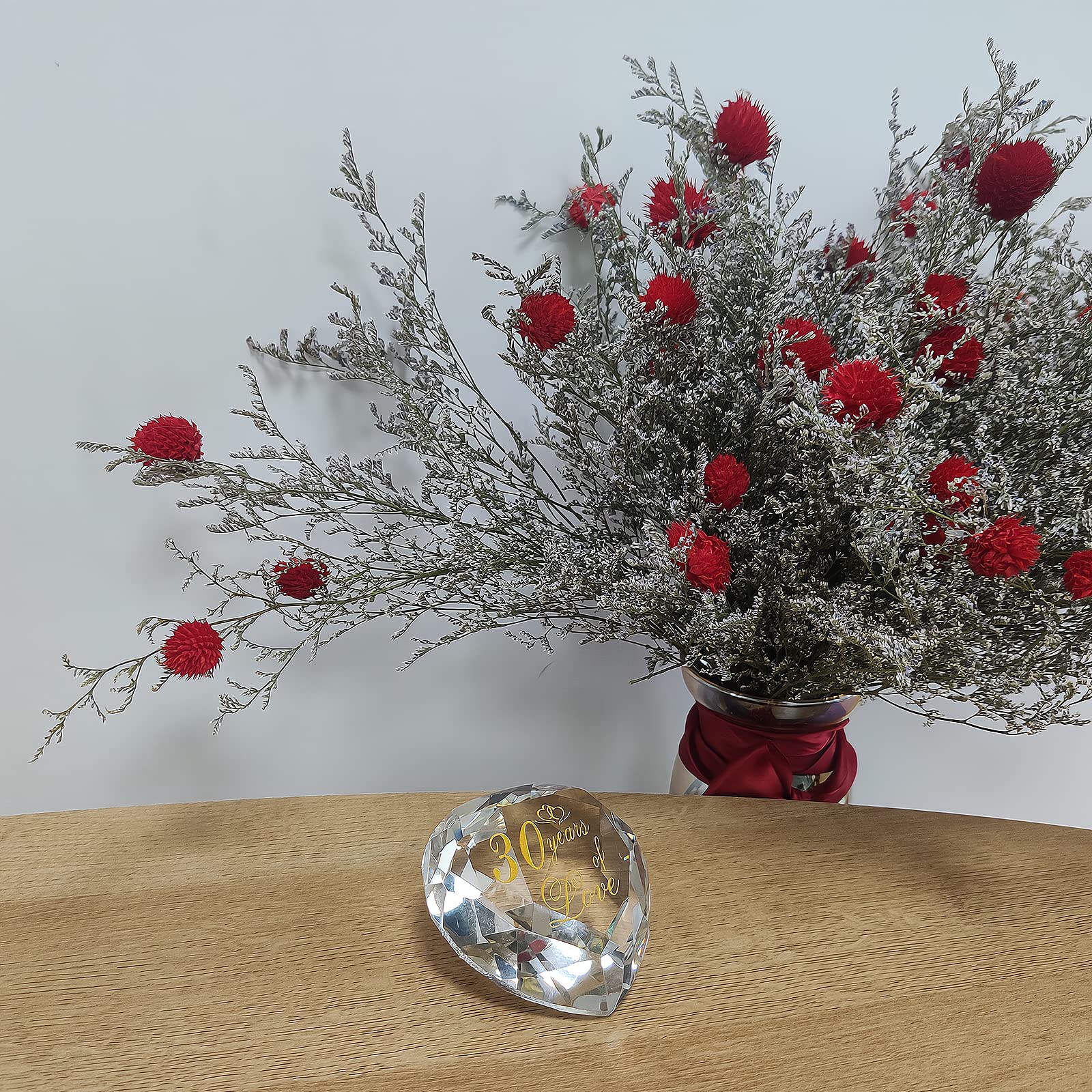 30th Anniversary Crystal Gifts for Couples - Elegant Wedding & Valentines Day Presents for Husband, Wife, Boyfriend or Girlfriend | Romantic Keepsake for 30 Year Marriage Celebration | Perfect for Anniversaries, Vow Renewals & Special Occasions