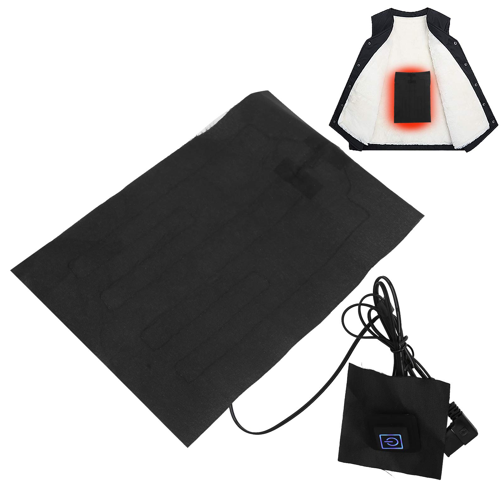 USB Rechargeable Electric Heating Vest - Adjustable Temperature Heating Pad for Neck, Back, Abdomen & Lumbar - Perfect for Outdoor Winter Activities, Arthritis Pain Relief & Office Warmth