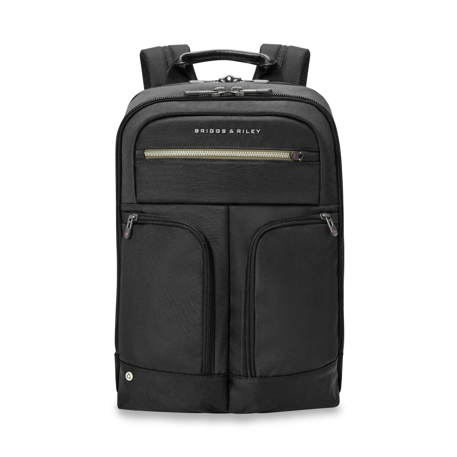 Briggs & Riley HTA Expandable Backpack for Travel & Work - Slim Design, Black - Perfect for Business Trips, Commuting & Daily Use