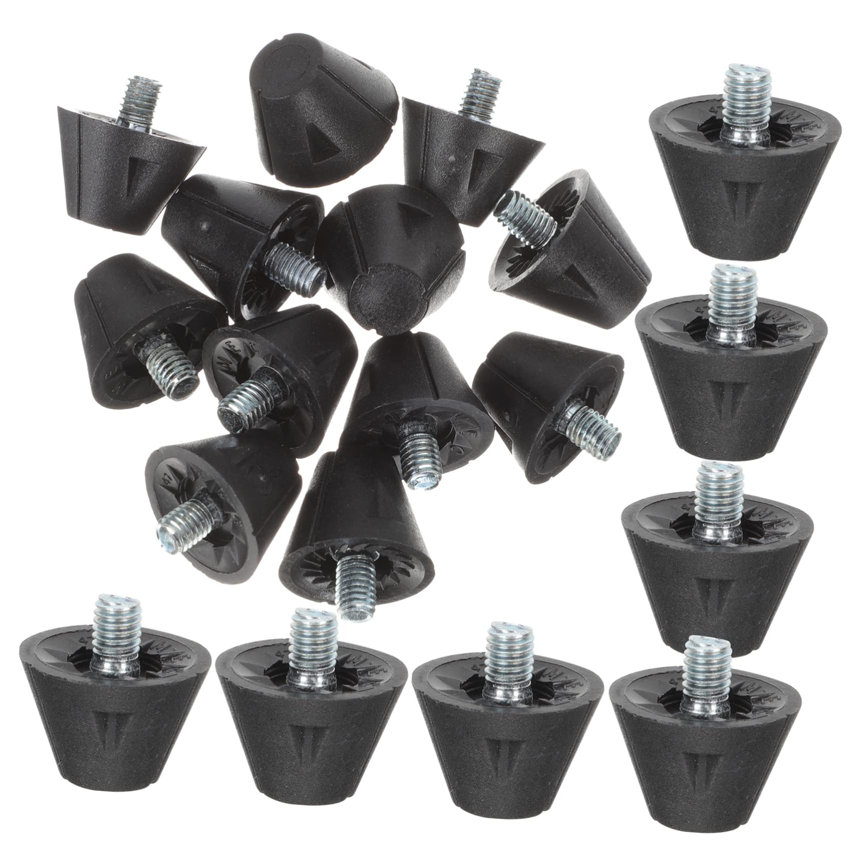 Unomor 25pcs Football Cleats Replacement Spikes - Metal & Rubber Studs for Soccer Shoes, Track & Field Spikes, Gym Shoes - Perfect for Men's & Women's Sports Training, Games, and Outdoor Activities
