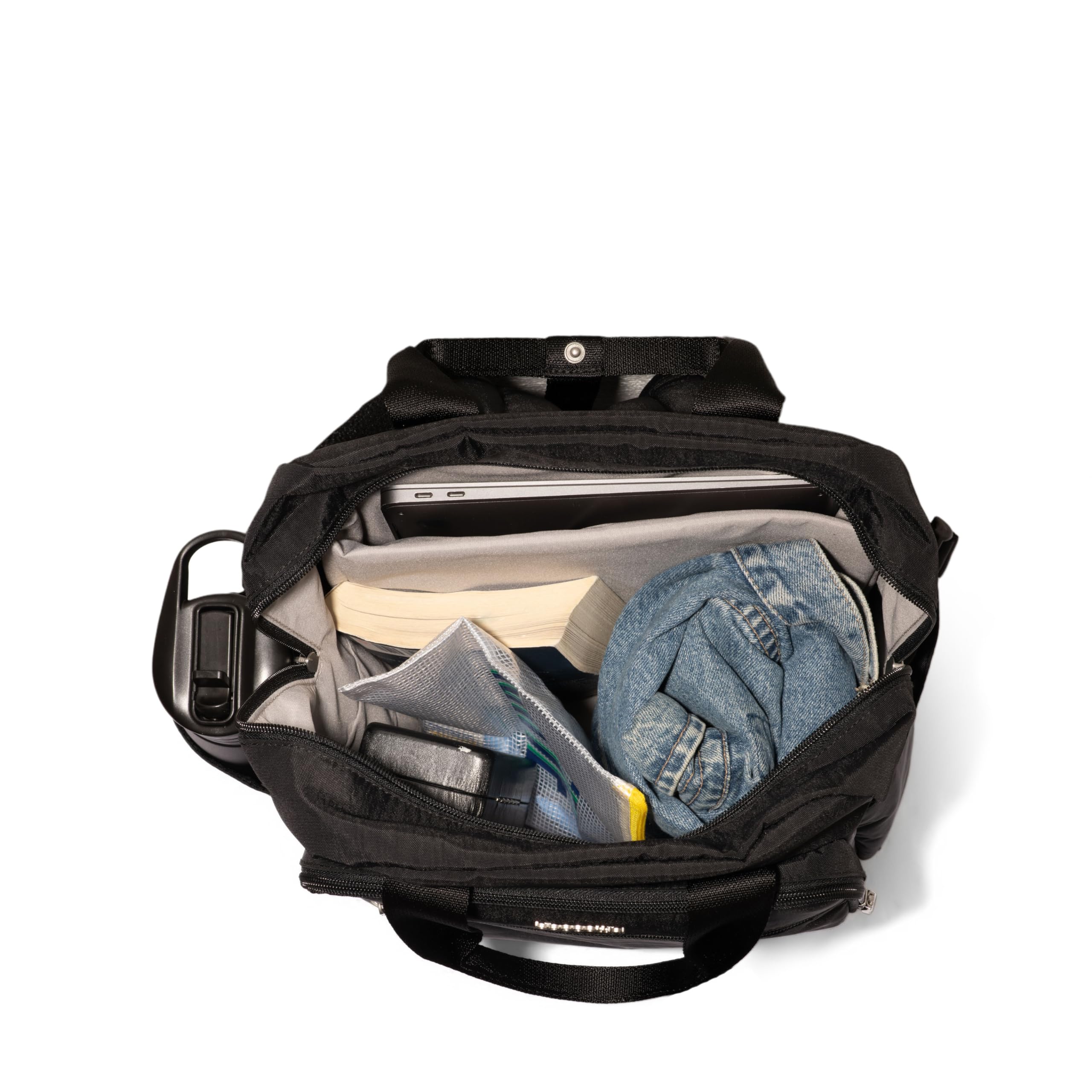 Baggallini Commuter Laptop Backpack 15x11 Inch - Lightweight Travel Backpack with RFID Protection & Luggage Sleeve - Perfect for Business Travel, Daily Commute & College Students