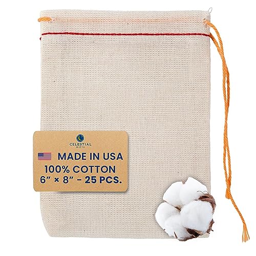6x8 Inch (Pack of 25) - Orange Drawstring