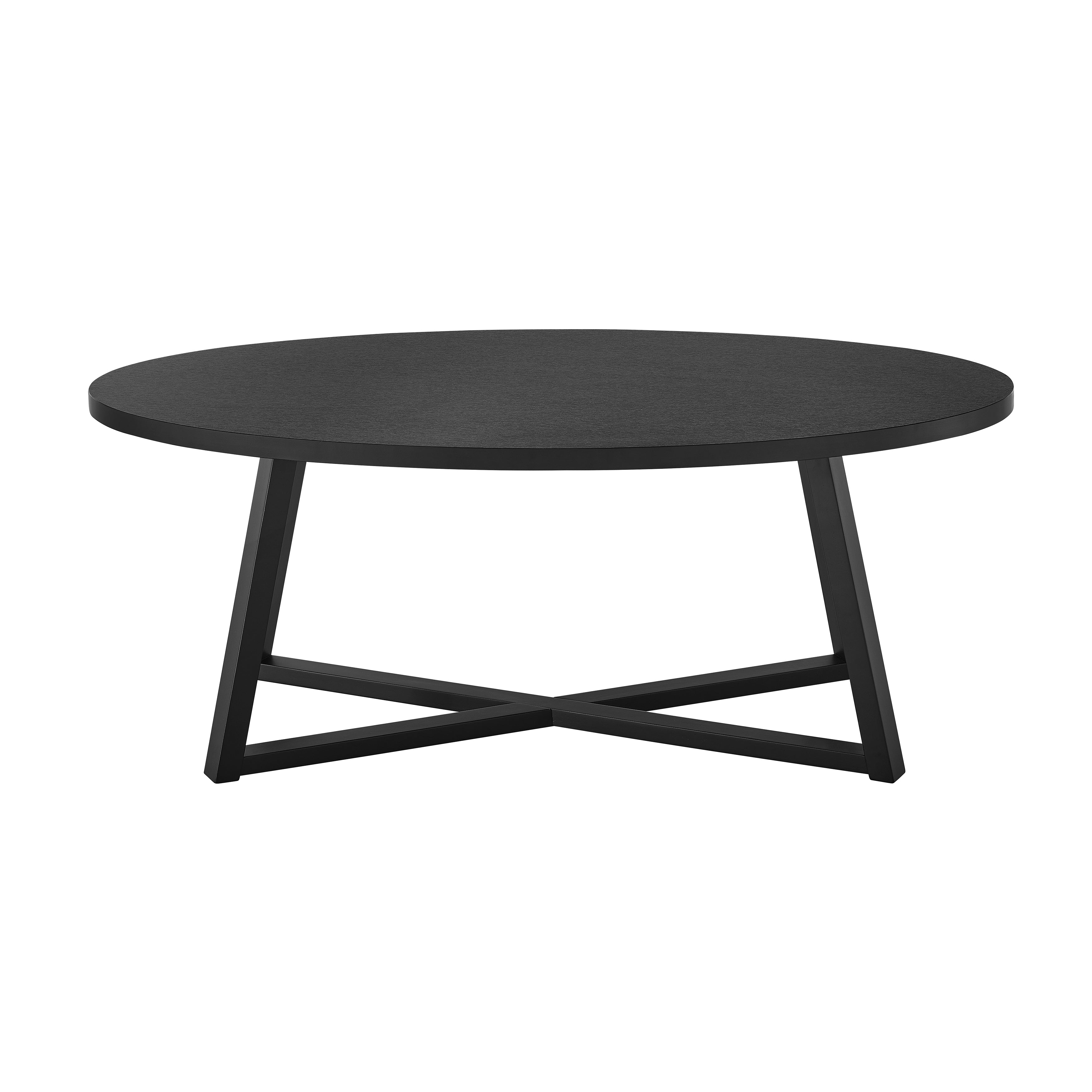 Modern Harmony Wood Oval Coffee Table - Roundhill Furniture - Stylish & Durable Living Room Centerpiece for Home Decor