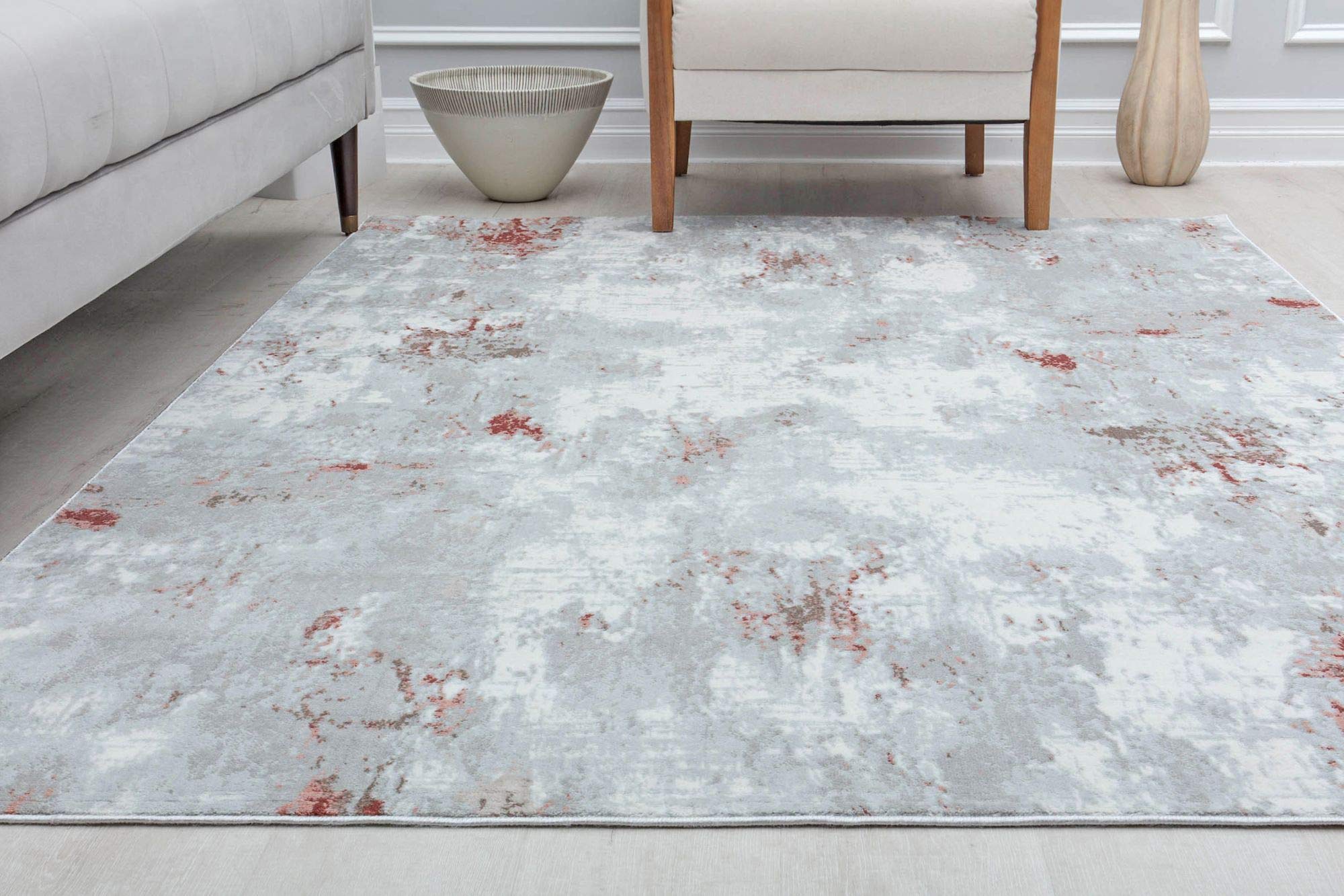 Silas SM40D Silent Night Abstract Vintage Area Rug 5'3