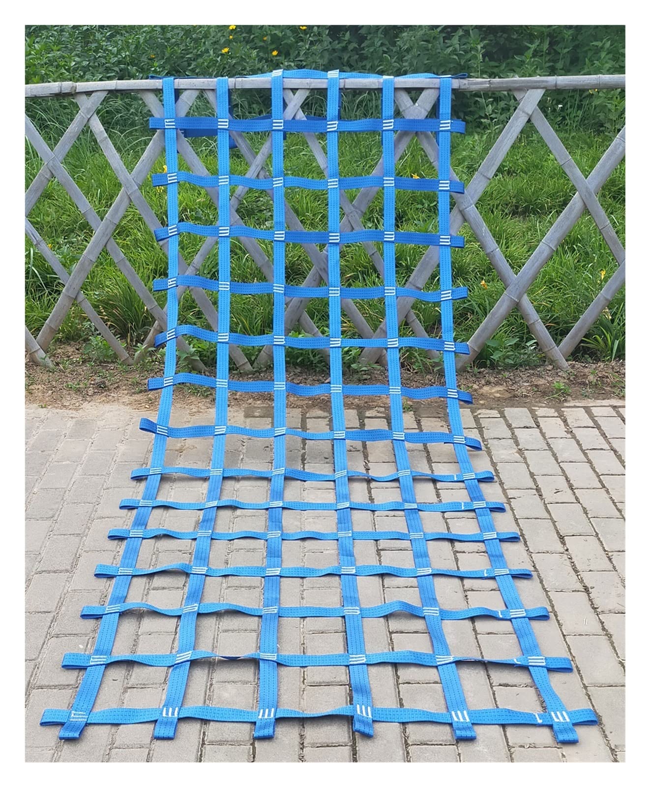 Climbing Net for Treehouse & Playground - Heavy Duty Cargo Rope Netting for Indoor/Outdoor Jungle Gym, Ninja Course Accessories, Kids & Adults Swing Set - Perfect for Backyard, Park, School & Adventure Play (Blue)