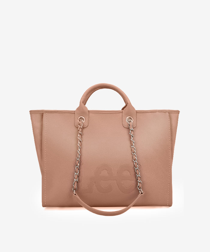 Lee Genuine Grain Leather Chain Strap Shoulder Bag for Women - Stylish Crossbody Purse for Work, Travel & Everyday Use