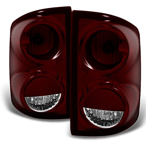 AKKON Dark Red Rear Tail Lights Brake Lamps Pair Compatible with Dodge Dakota - Left Driver & Right Passenger Side Replacement - Improved Night Visibility & Safety - Perfect for Off-Roading, Night Commuting & Enhanced Vehicle Style