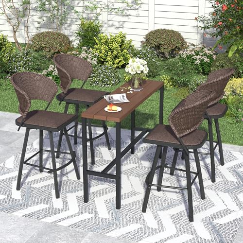 Walnut Wood Grain Table-5 Pcs