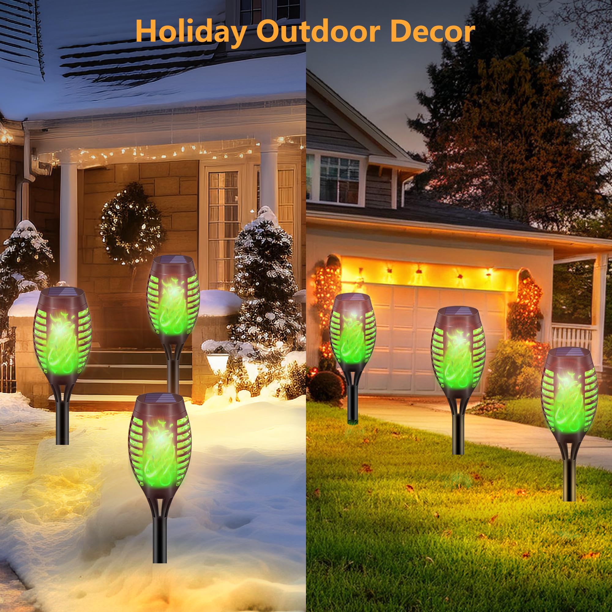 12 Pack Solar Torch Lights - 20.5