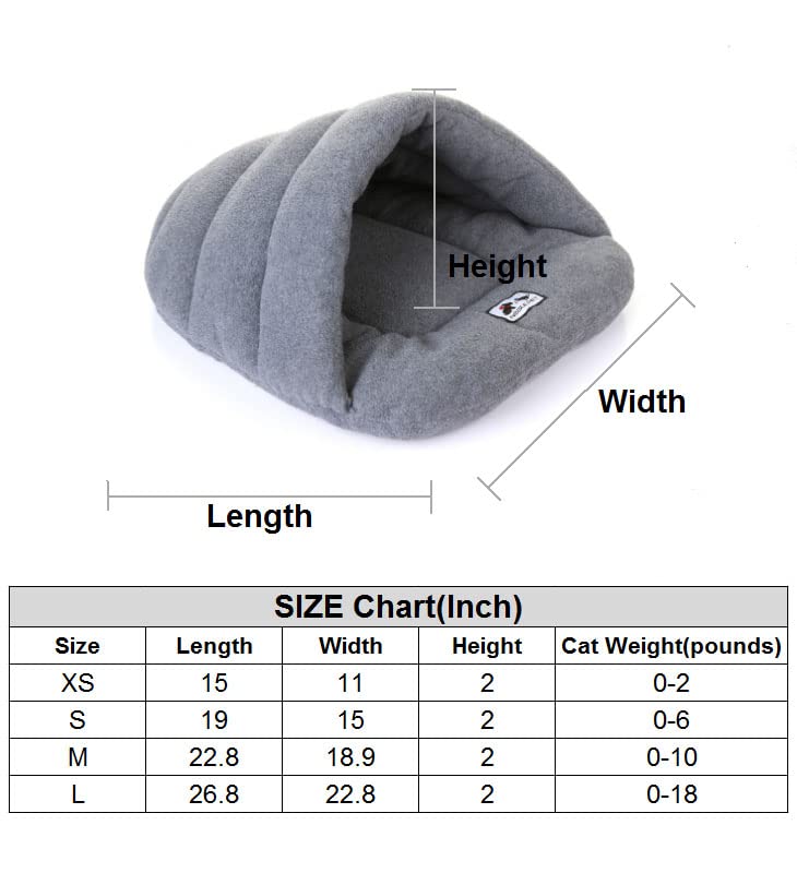 Premium Pet Sleeping Bag - Cozy Half-Covered Bed Mat for Small Dogs & Cats, Warm & Comfortable, 26.8