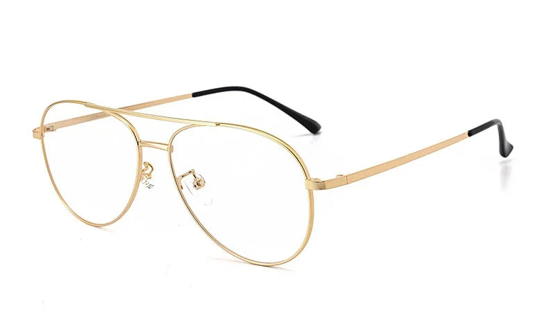 Aror Unisex Full Rim Oval Double Bridge Titanium Eyeglasses 83615 - Lightweight Durable Frame for Men & Women - Perfect for Reading, Work, and Everyday Fashion