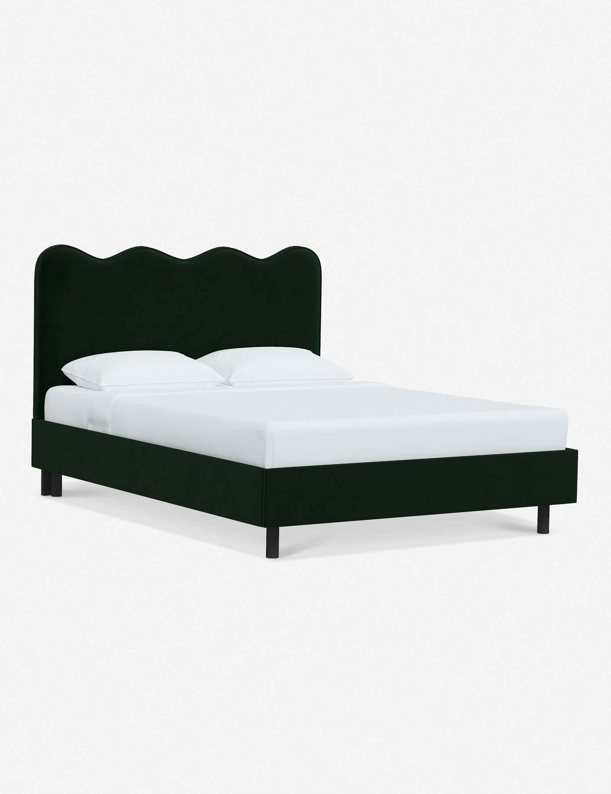 Modern Clementine Platform Bed Frame - Queen Size, Wooden Slat Support, Sturdy & Minimalist Design - Perfect for Bedrooms, Guest Rooms & Small Spaces