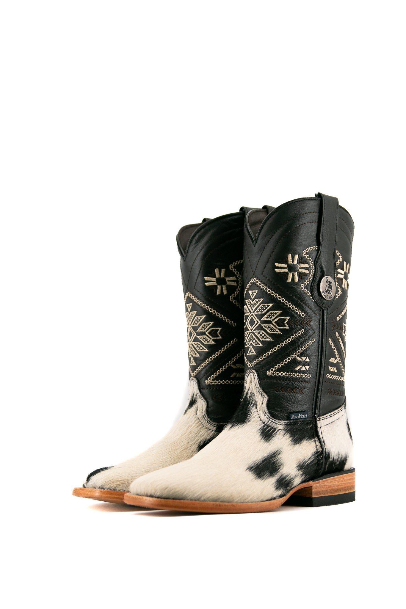 Women's Western Cowgirl Boots - Square Toe Genuine Cowhide Leather Size 5.5 JW91 - Perfect for Country Dancing, Rodeos & Casual Wear