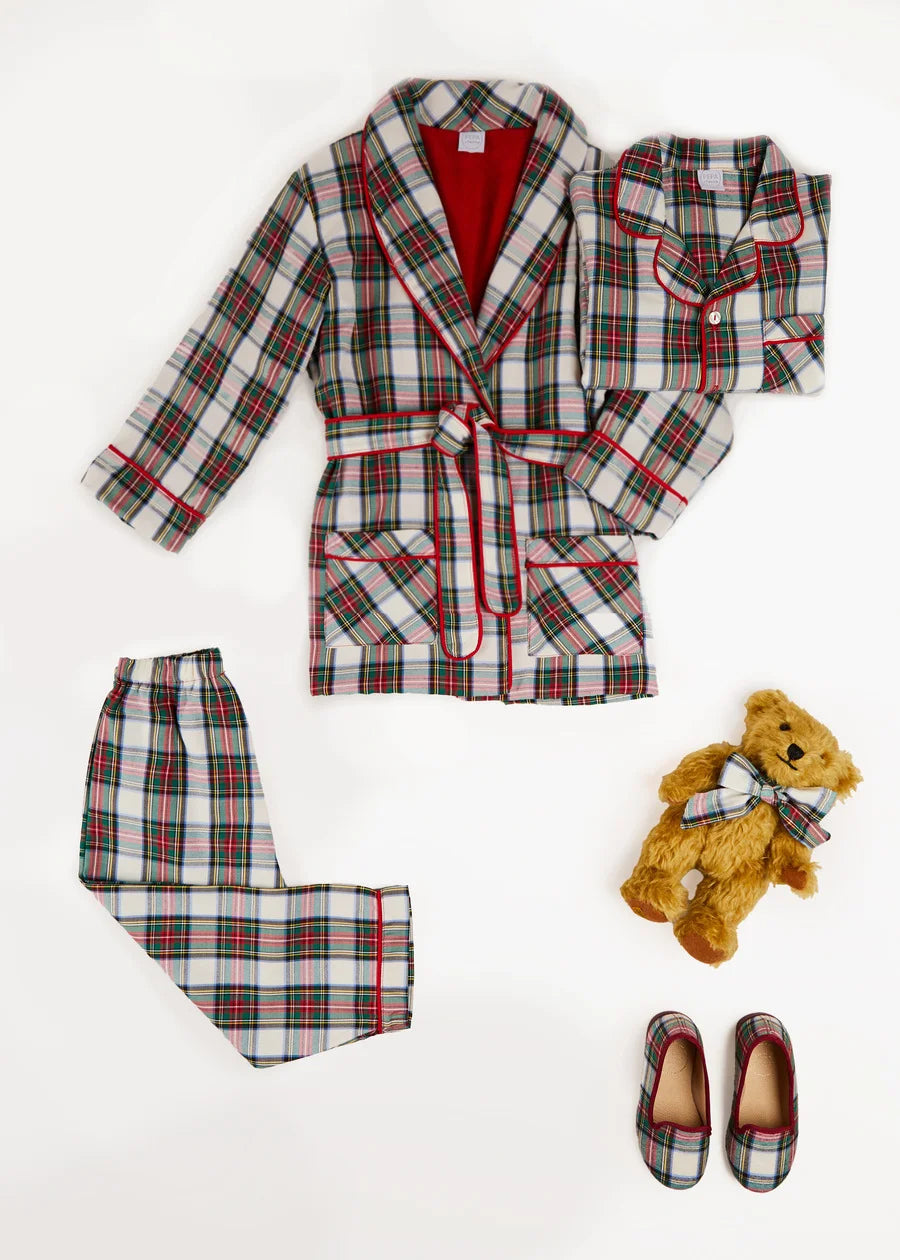 Sussex Tartan Pajama Set for Baby Boys - Soft & Cozy Sleepwear for Nursery, Playtime & Family Photos