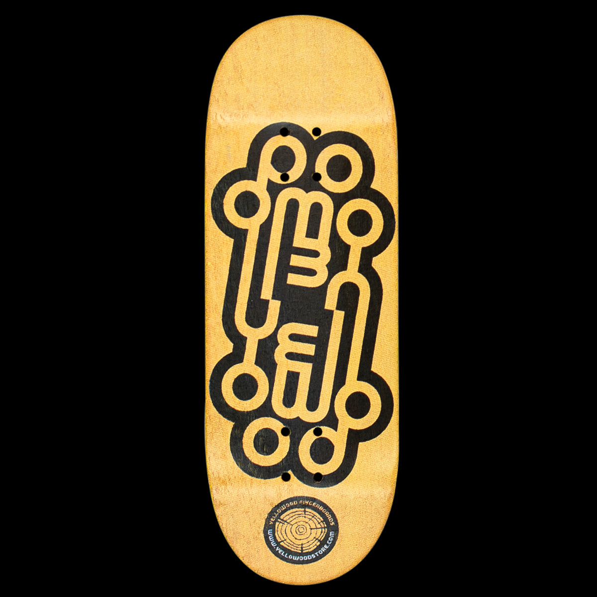 Yellowood Fingerboard Deck with Premium Logo - Perfect for Skateboarding Enthusiasts & Collectors | Great for Tricks, Practice & Display