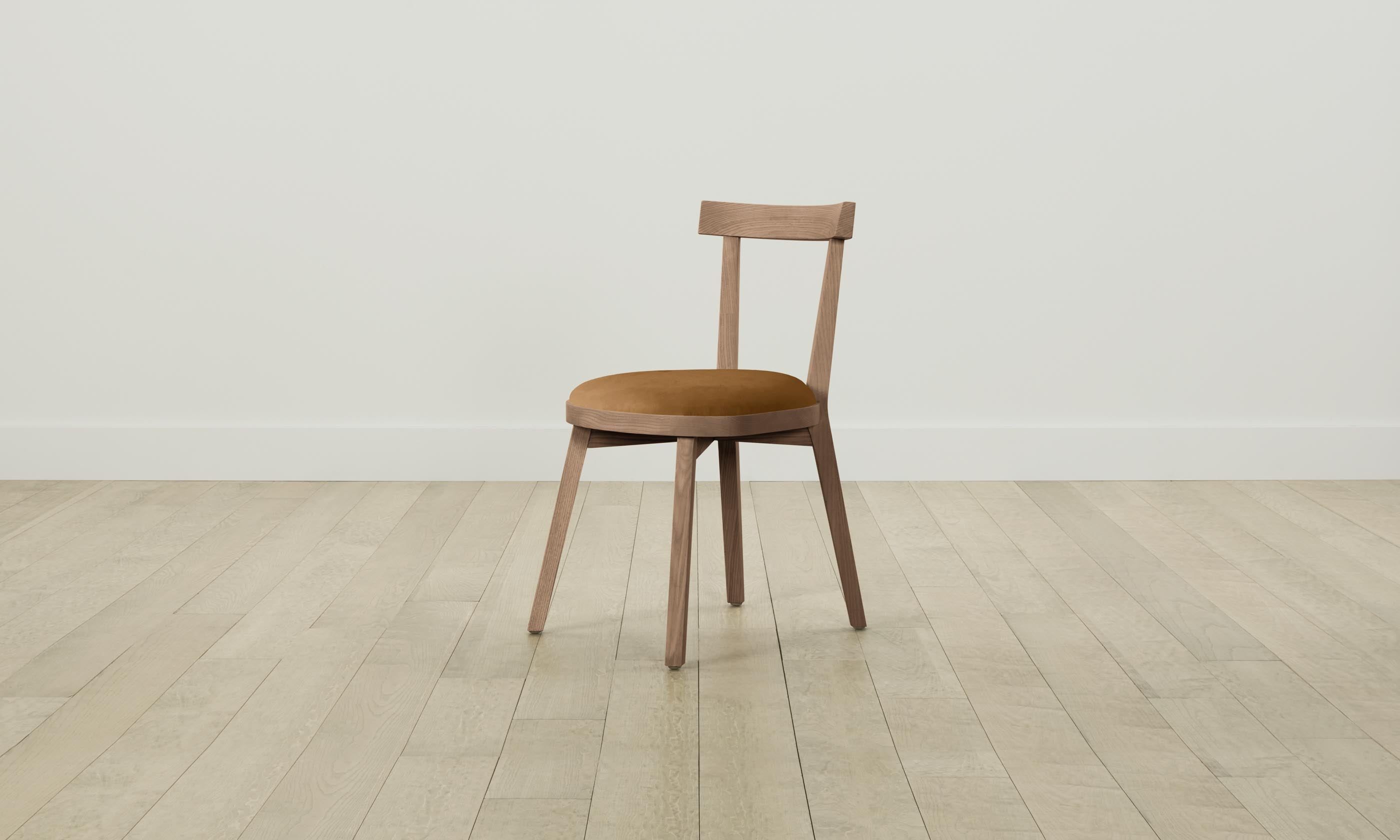 Premium Allen Dining Chair - Genuine Nubuck Leather Saddle Seat - Modern Comfort for Home Dining Room, Kitchen, and Office - Perfect for Entertaining Guests or Daily Family Meals