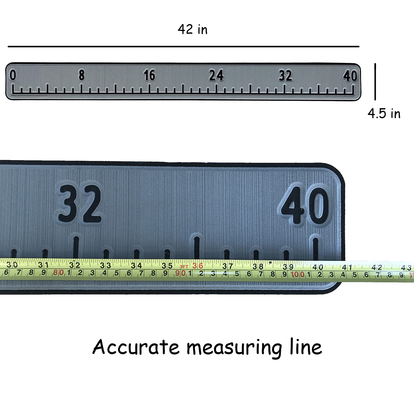 KXKZREN 40 Inch Foam Fish Measuring Ruler - Waterproof, UV Resistant, Easy to Clean - Perfect for Fishing Boats, Yachts, Kayaks & Outdoor Angling Adventures