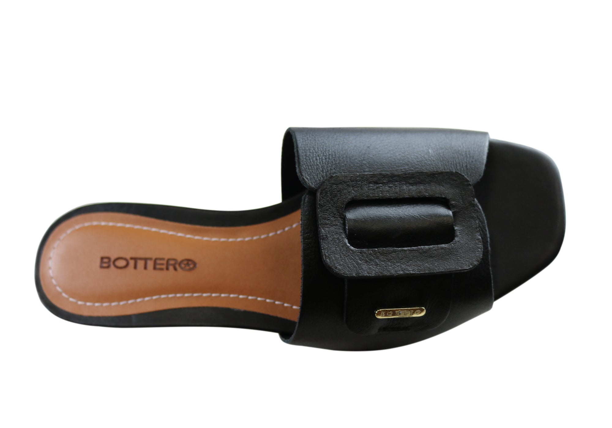 Bottero Wisconsin Women's Comfort Leather Slides Sandals - Made in Brazil - Perfect for Casual Wear, Beach, and Home Comfort