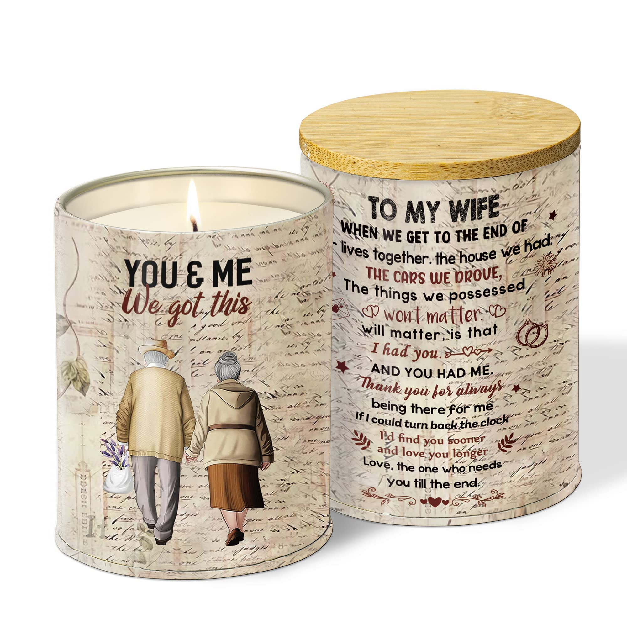 Lavender Scented Candles - Romantic Gifts for Wife, Valentine's Day, Anniversary & Birthday - Aromatherapy Soy Candles for Relaxation, Spa & Home Decor