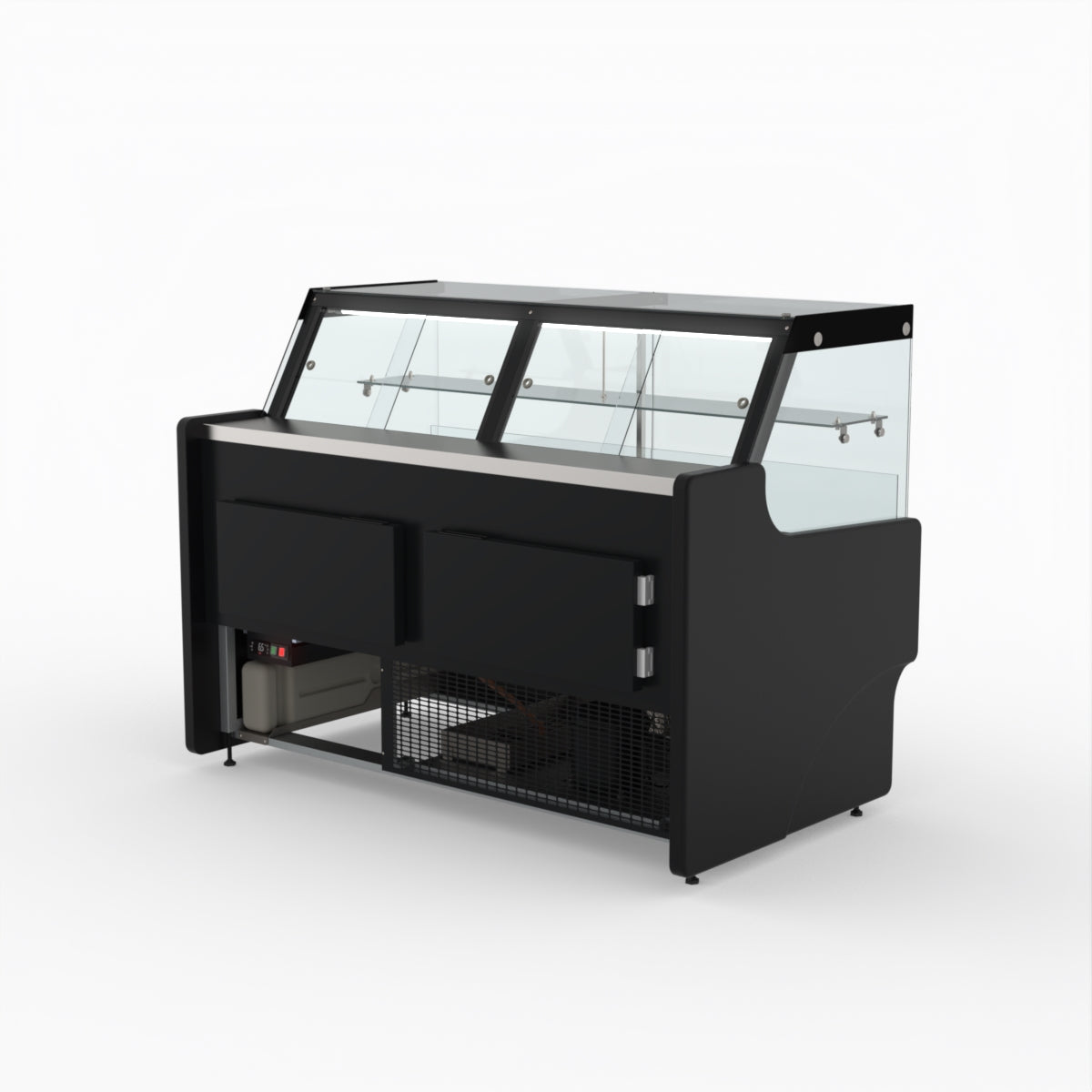 1.5 Meter Deli Showcase Glass Display Case - Commercial Refrigerated Food Display for Bakery, Deli, and Supermarket Use