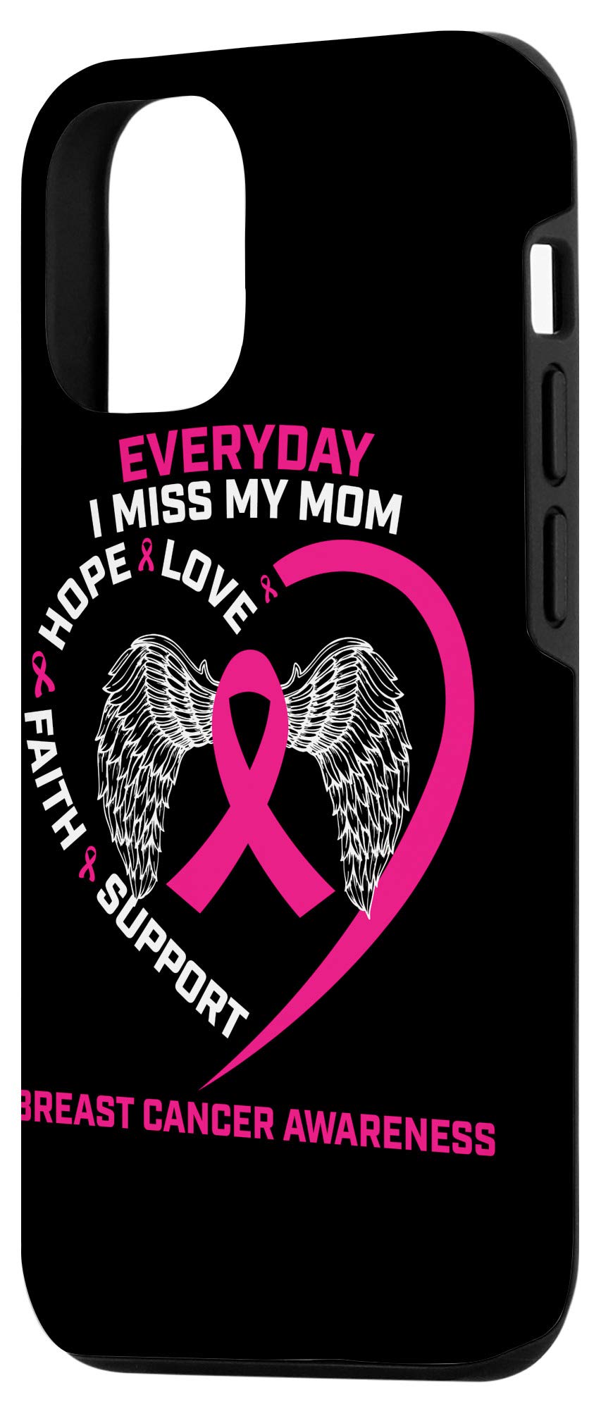 Pink Breast Cancer Awareness Phone Case for iPhone 12/12 Pro - Supportive Gift for Mom, Mother's Day, Women - Perfect for Daily Use, Work & Charity Events