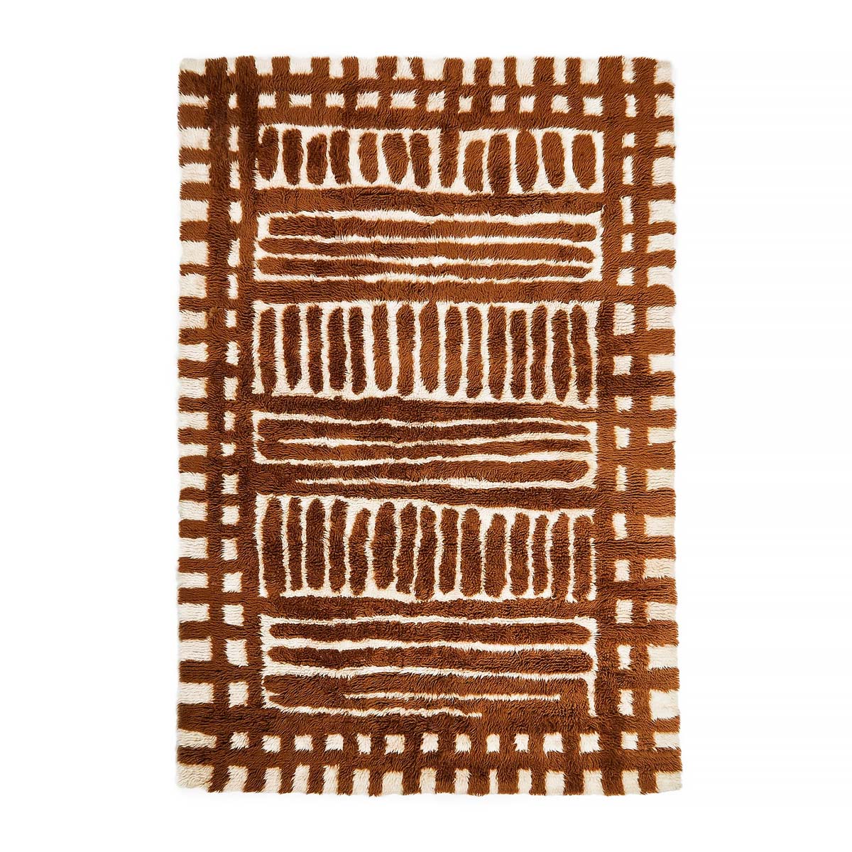 Bonnie Neil Grid Rug - Modern Non-Slip Area Rug for Living Room, Bedroom, Office - Soft & Durable Home Decor for Indoor Spaces