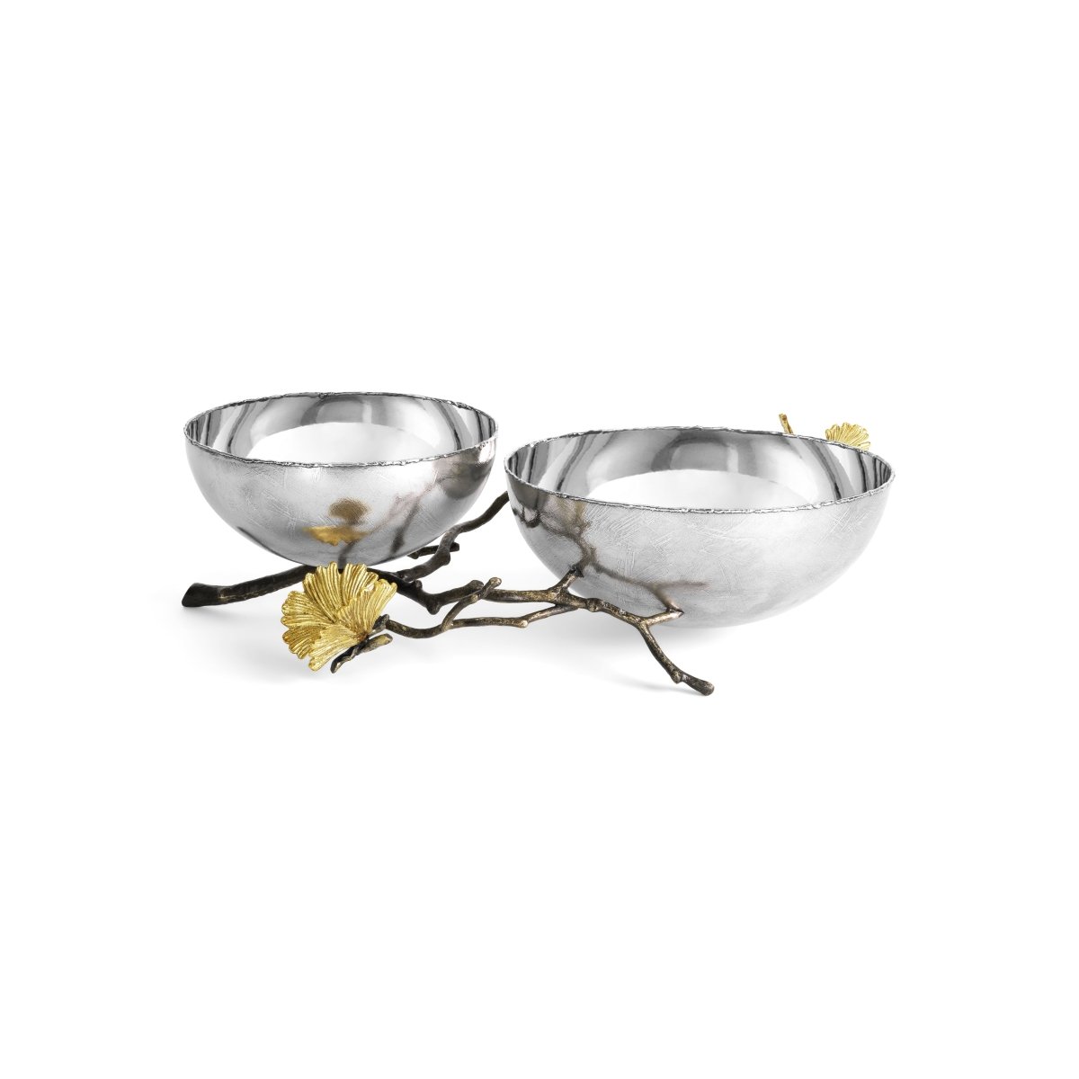 Butterfly Ginkgo Double Bowl - Elegant Ceramic Serving Bowls for Salads, Snacks & Desserts - Perfect for Dinner Parties, Home Decor & Gifts