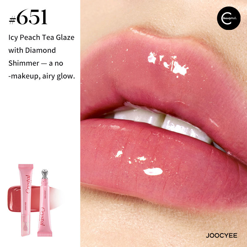 Joocyee Icy Glass Lip Gloss - High Shine Plumping Lip Gloss with Hydrating Formula | Perfect for Everyday Wear, Date Night & Makeup Looks