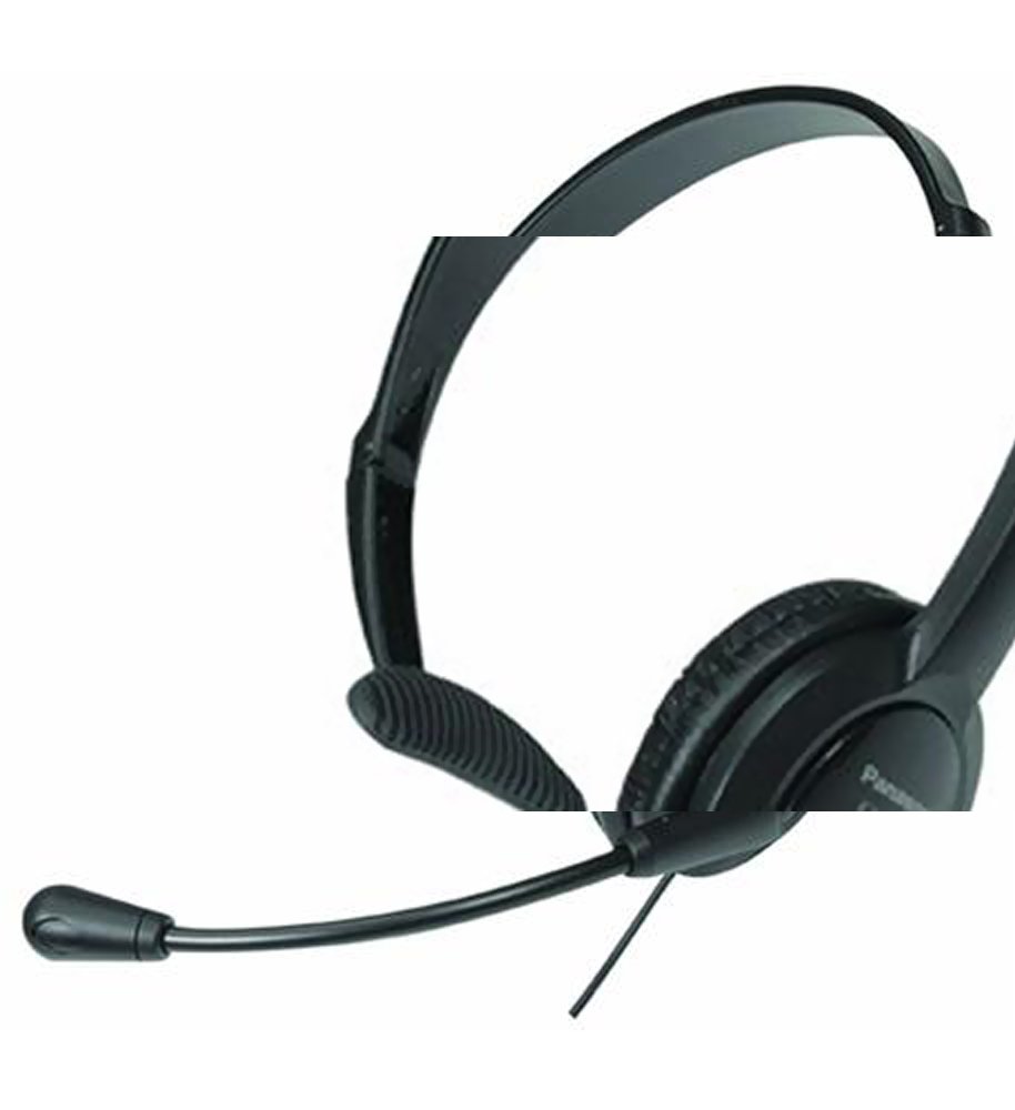Panasonic KX-TCA400 Over-The-Head Headset with Noise Cancelling Mic - Comfortable Office Headphone for Call Centers, Customer Service & Remote Work