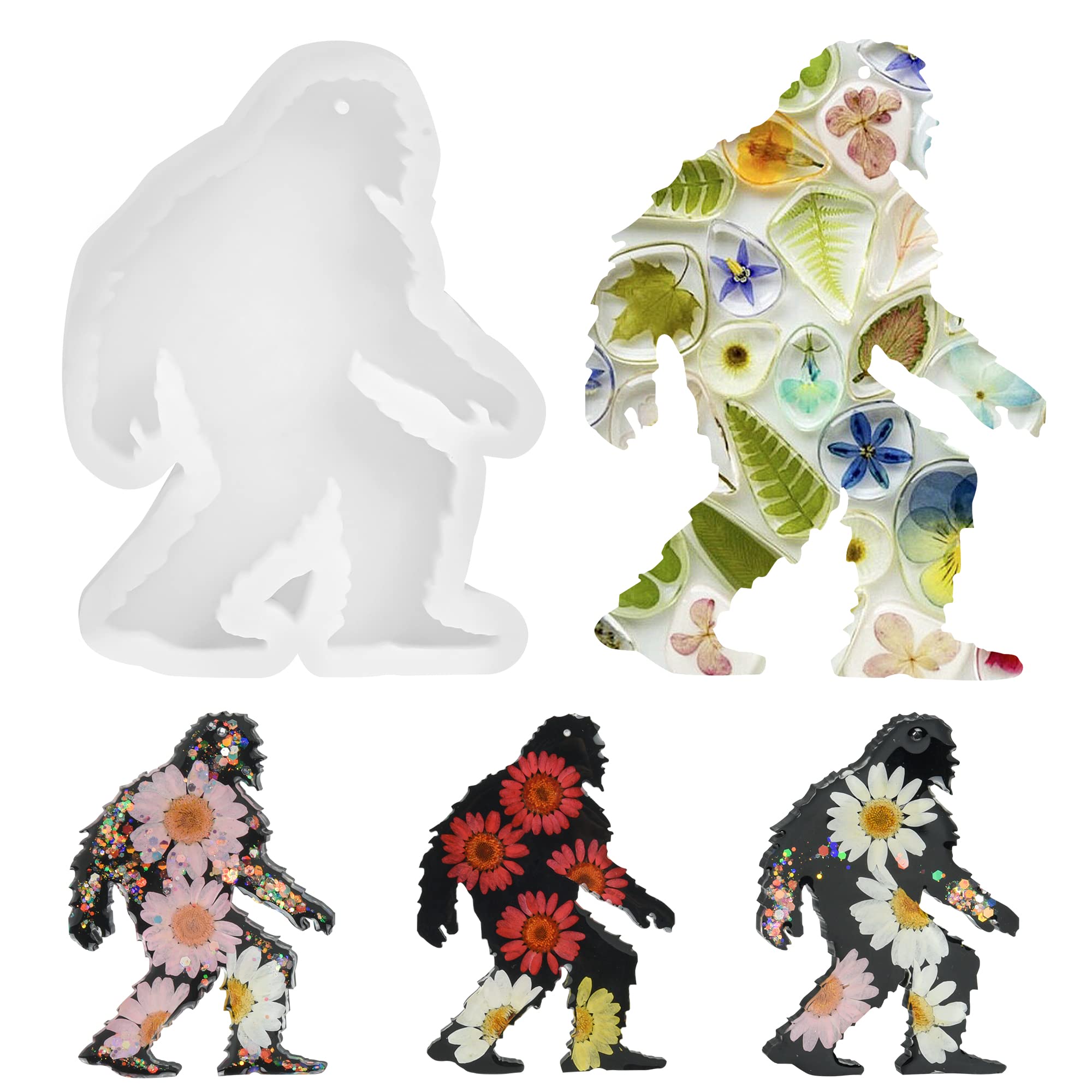 Premium Christmas Silicone Molds for Epoxy Resin - Gorilla King Kong Keychain Molds, DIY Car Decor & Holiday Ornaments - Perfect for Resin Crafts, DIY Gifts & Christmas Decorations