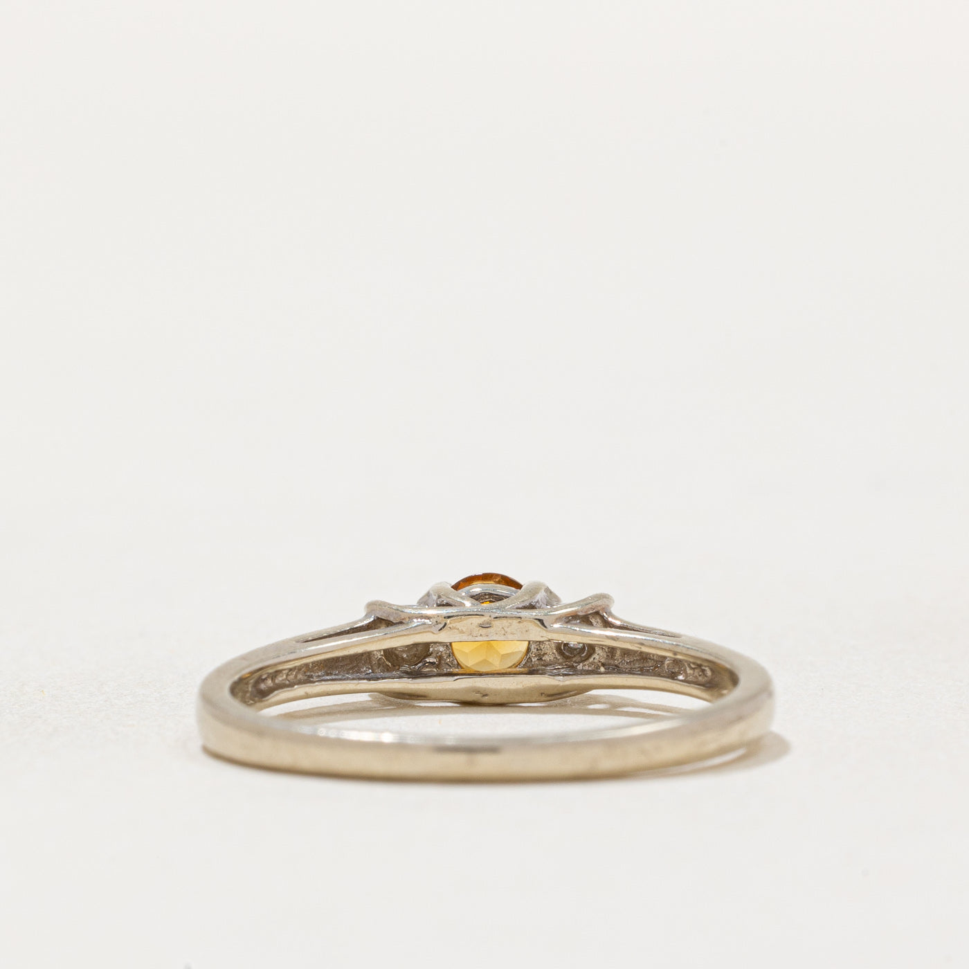 Natural Citrine & Diamond Ring | 0.19ct Citrine & 0.01ctw Diamond | Size 6.75 | 14K Gold Jewelry | Elegant Gift for Women, Birthday, Anniversary, Wedding | Perfect for Everyday Wear & Special Occasions