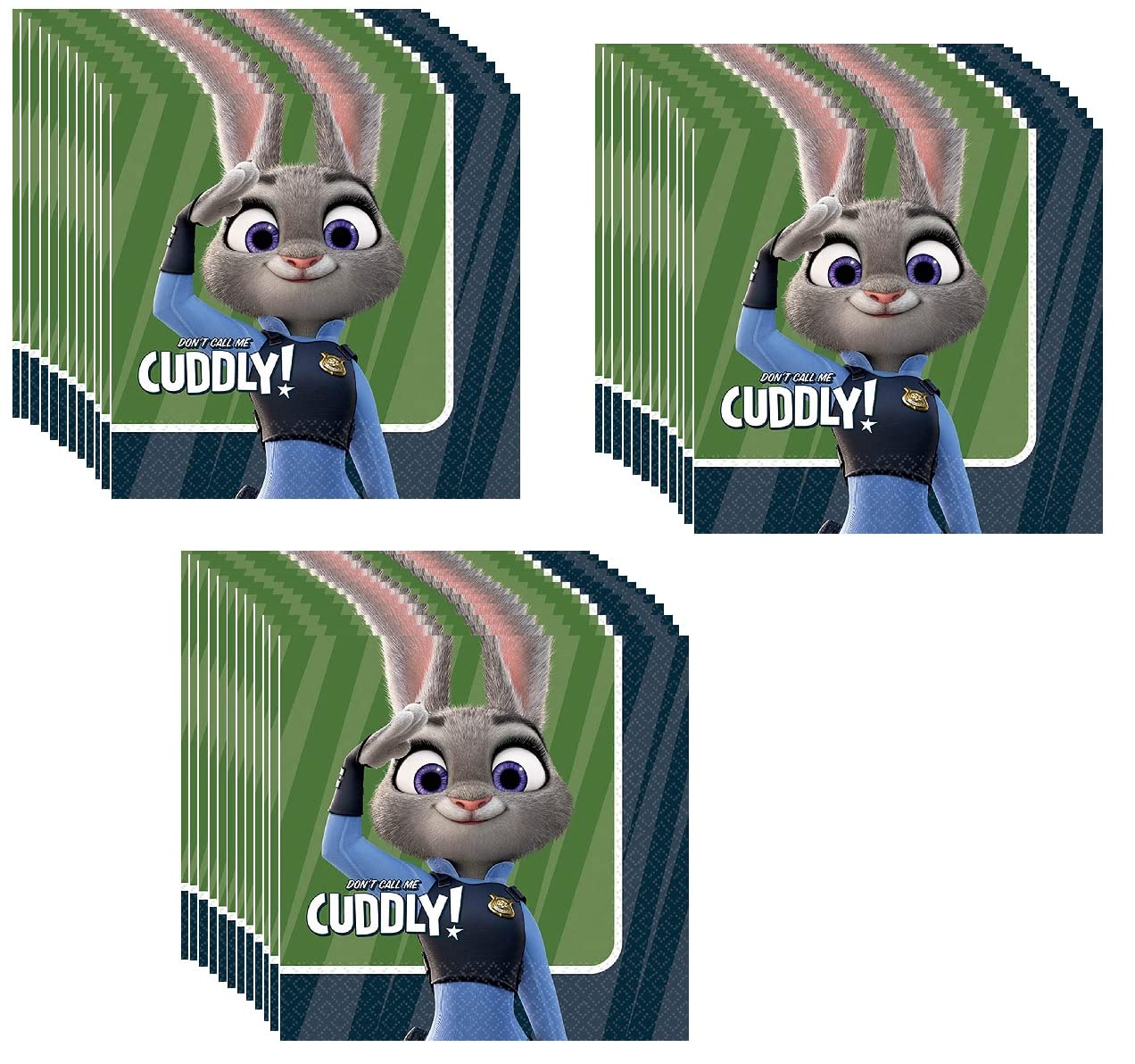 Zootopia Birthday Party Supplies Bundle - 48 Colorful Disney Themed Napkins for Kids Birthday Decorations & Celebrations