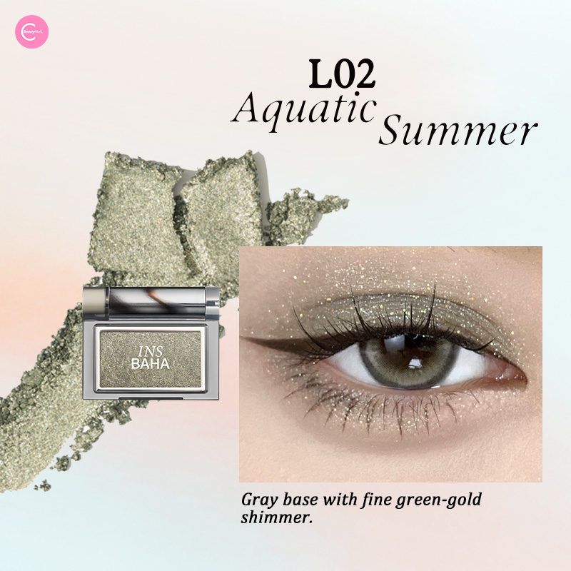 INSBAHA Summer Leap Single Eyeshadow - Highly Pigmented, Long-Lasting Pressed Powder Eyeshadow for Everyday Makeup & Party Looks - Perfect for Daytime Office Wear & Nighttime Glam Makeup