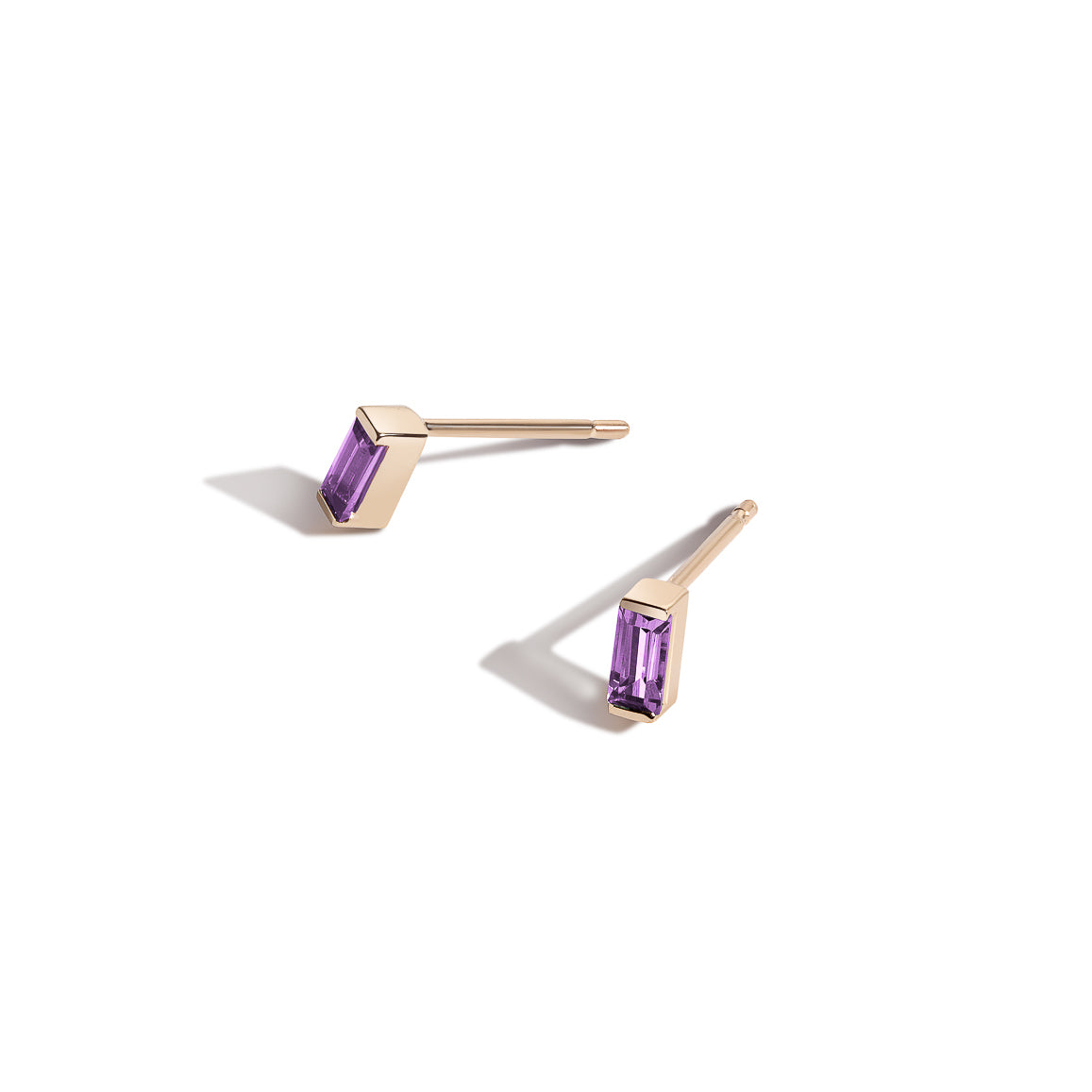 Birthstone Baguette Stud Earrings - Genuine Gemstone Jewelry for Women | Perfect Gift for Birthday, Anniversary & Special Occasions