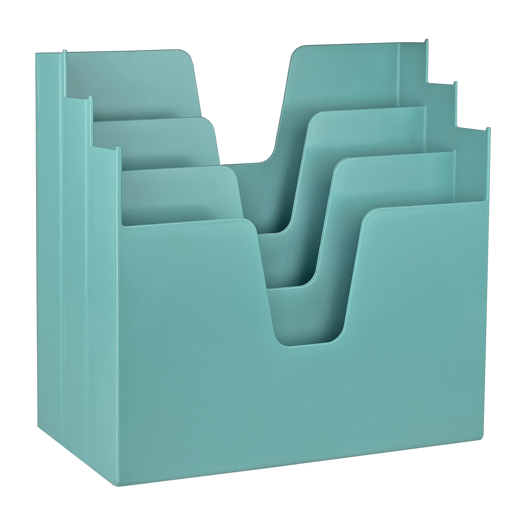 Acrimet 3-Tier Hanging File Folder Organizer - Horizontal Plastic File Box for Letter & A4 Size Documents (Solid Green) - Perfect for Office, Home, or School Organization