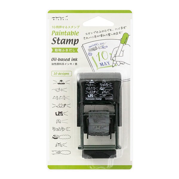 Customizable Paintable Rotating Self-Inking Rubber Stamp - Midori DESIGNPHIL for DIY Crafts, Scrapbooking & Office Use