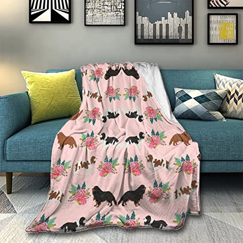 Cavalier King Charles Spaniel Pink Florals Floral Dog