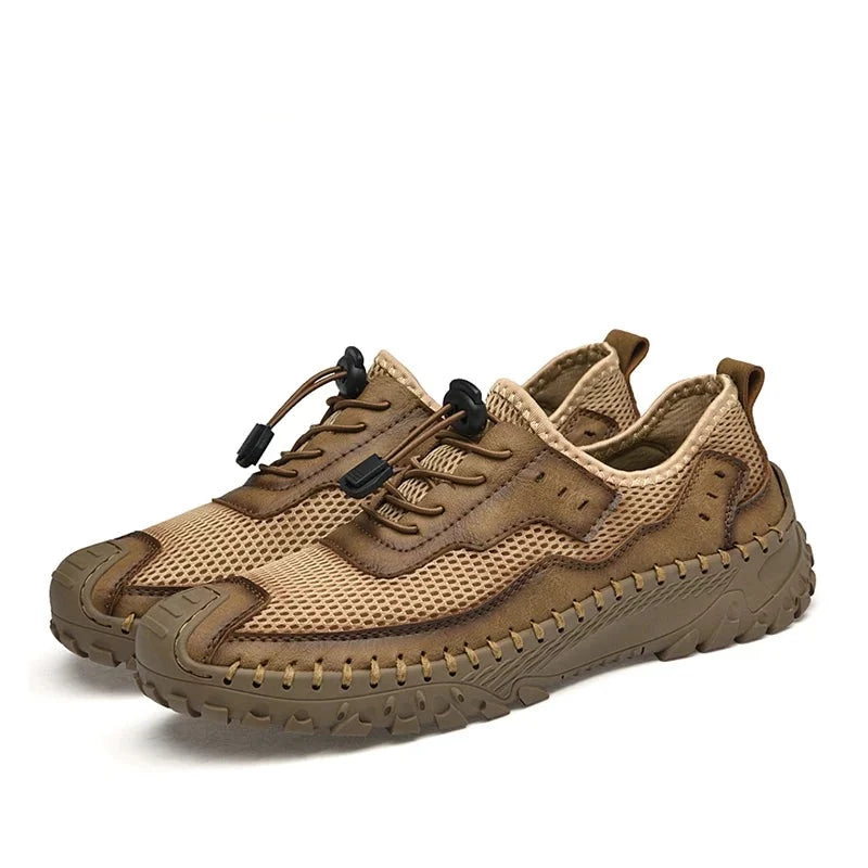 Big Size 38-48 Men's Leather Casual Shoes - Anti-Slip, Durable & Fashionable Summer Footwear for Outdoor Walking, Travel & Daily Wear
