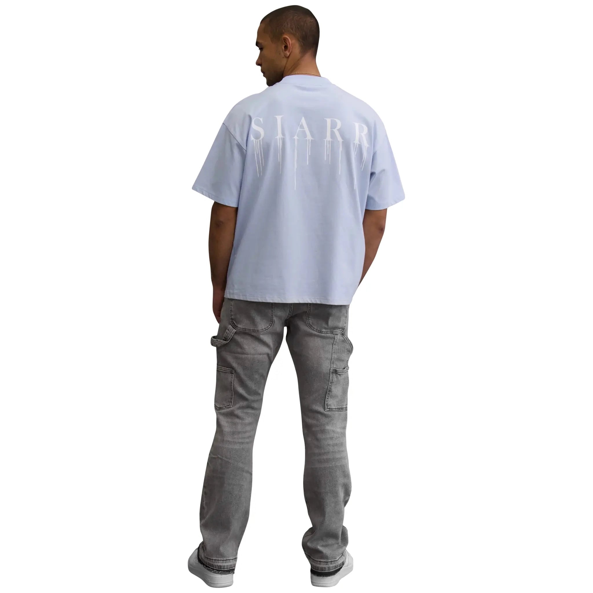 SIARR Carpenter Jeans for Men - Light Grey Work Pants with Utility Pockets - Durable Workwear for Construction, Carpentry & Outdoor Activities