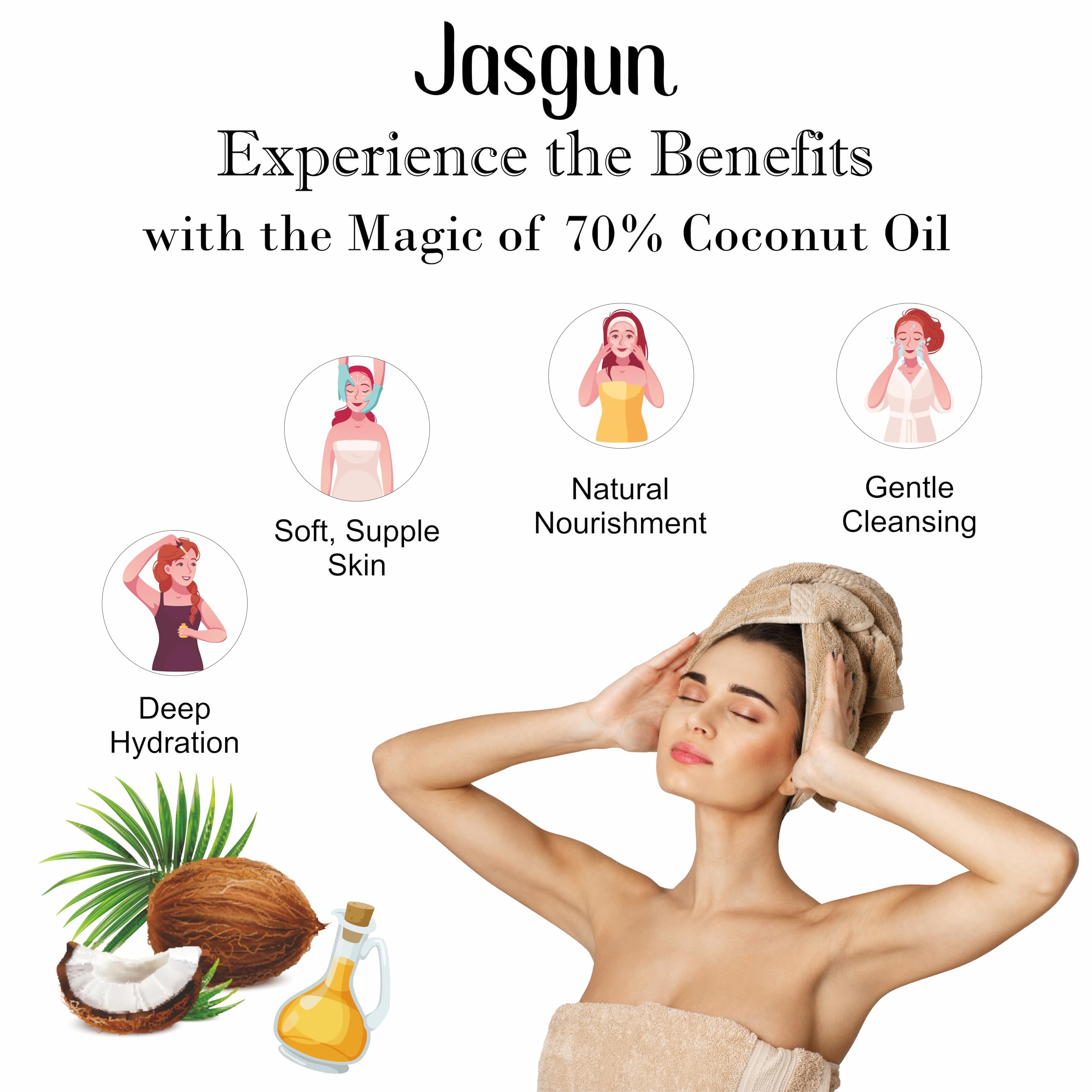 JASGUN Oat & Honey Soap - 100% Natural, Vegan, Organic for Sensitive Skin & Daily Use