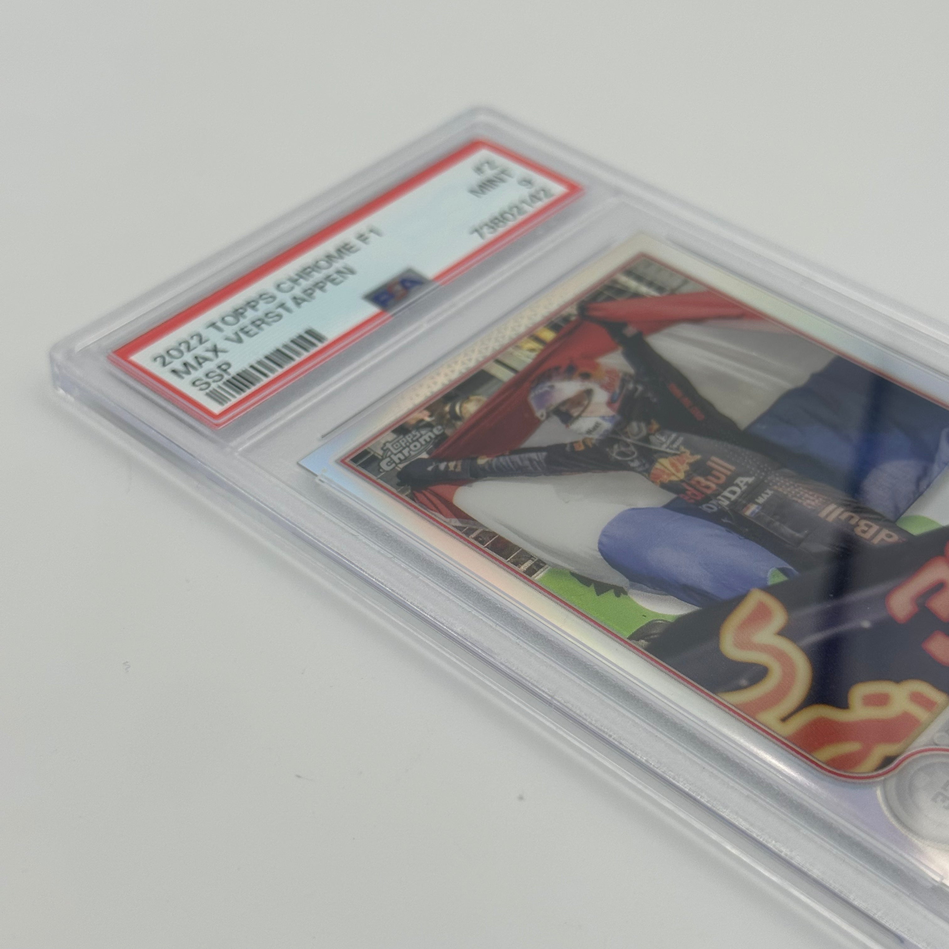 PSA 9 Graded MAX VERSTAPPEN #2 SSP Trading Card - Rare Collectible for F1 Racing Fans & Sports Memorabilia Enthusiasts (Perfect for Display, Investment, or Gift)
