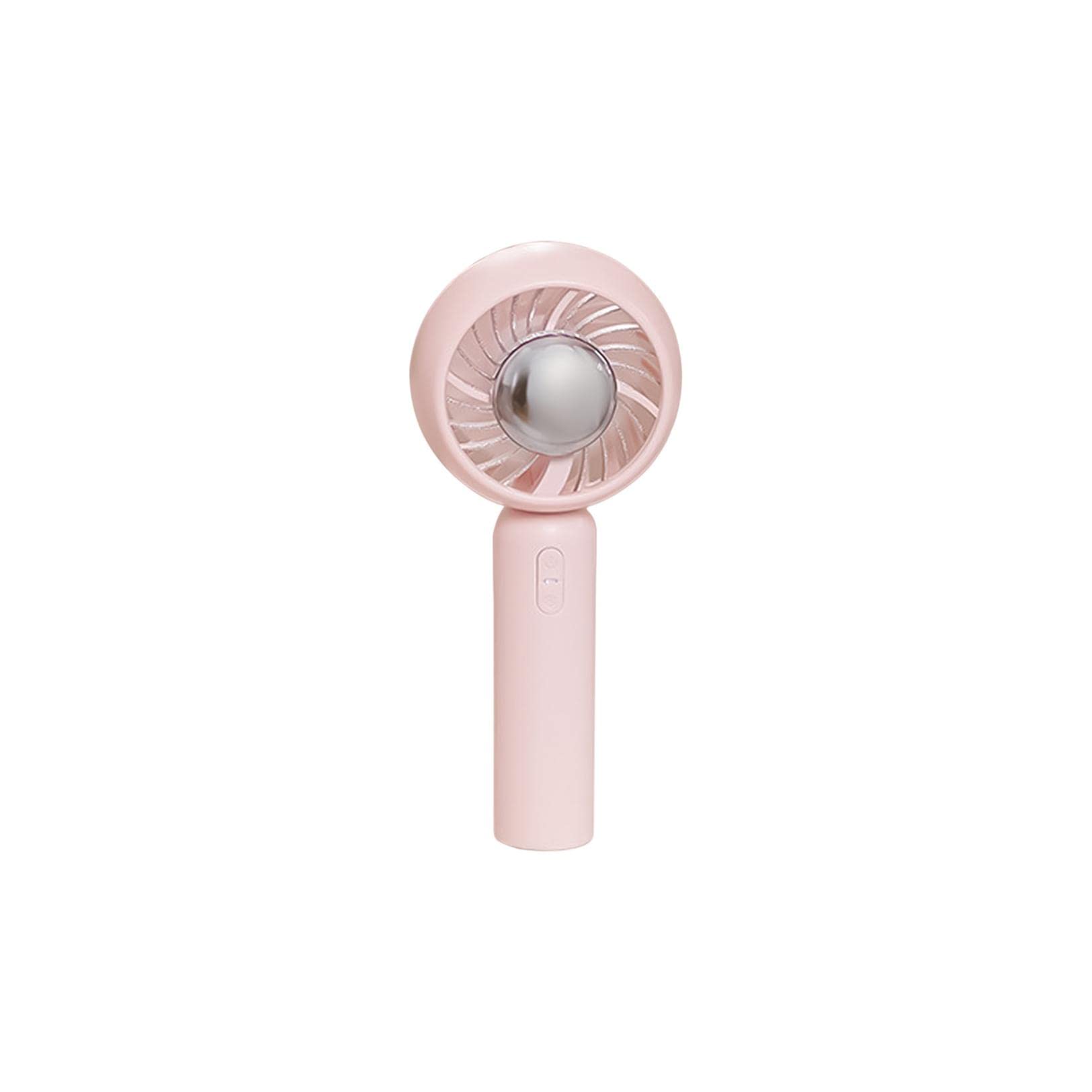 Portable USB Rechargeable Mini Handheld Fan with Ice-Sensing Technology - Adjustable Speed, Compact & Refreshing for Home, Office, Travel - Pink (Ideal for Hot Weather, Outdoor Activities & Personal Cooling)