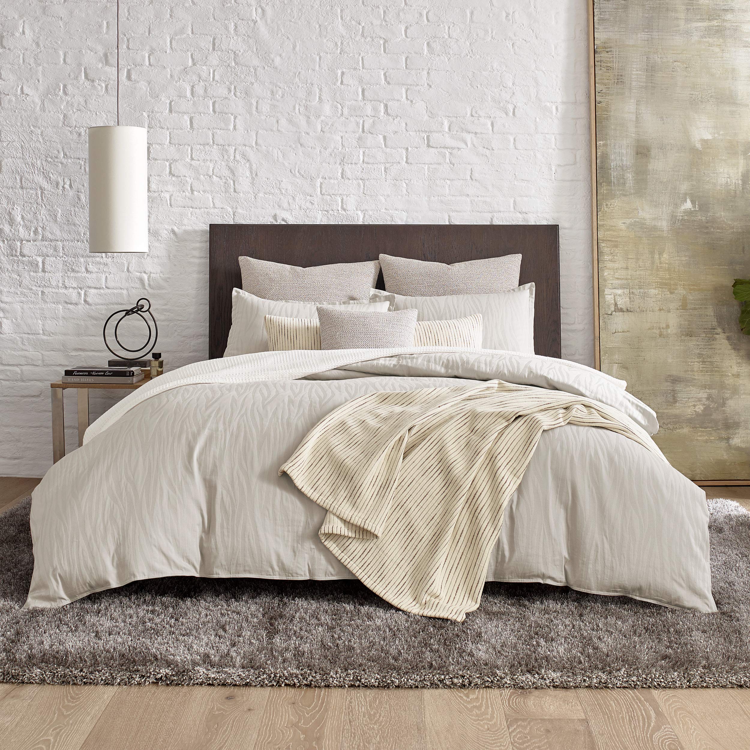 Kenneth Cole Twin Size Waffle Weave Cotton Blanket - Lightweight & Breathable All Season Bedding - Soft Cozy Throw for Bed, Couch, Sofa, Travel - White Waffle Grid Design