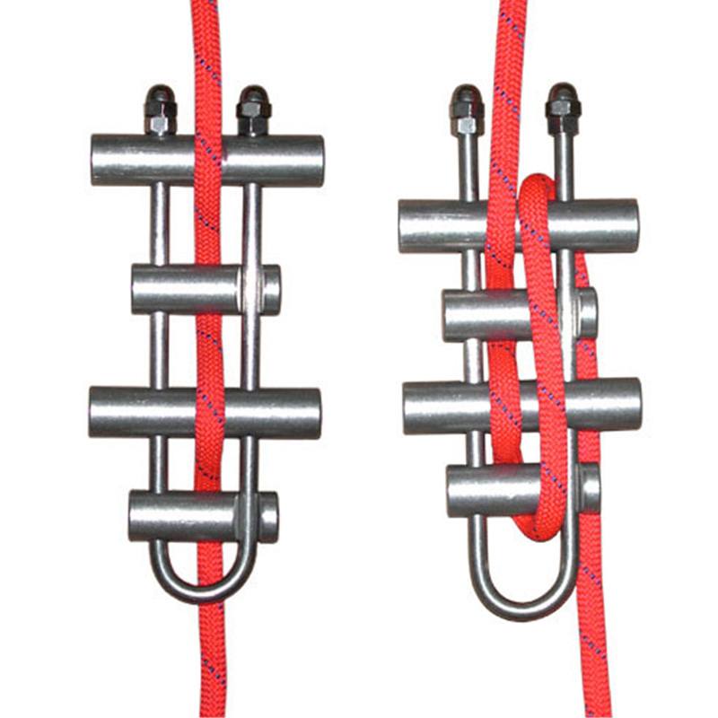 MIO Rack Descender - 4 Break Bars for Rock Climbing & Rappelling - Perfect for Outdoor Adventure & Safety Gear